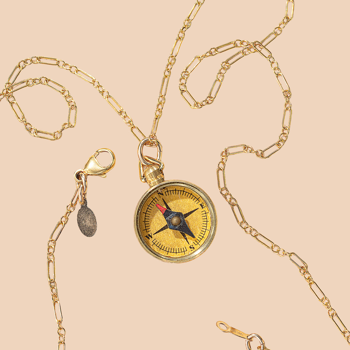 Vintage-Inspired Petite Compass Necklace