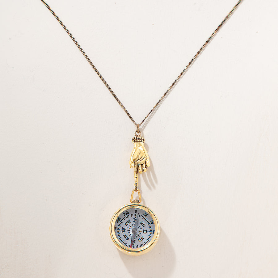 Vintage-Inspired Petite Compass Necklace (Preorder)
