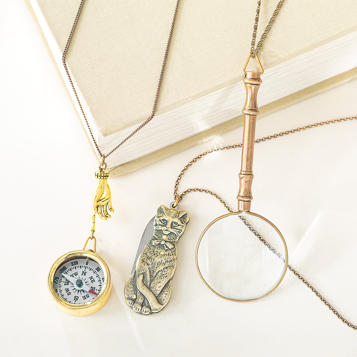 Vintage-Inspired Petite Compass Necklace (Preorder)