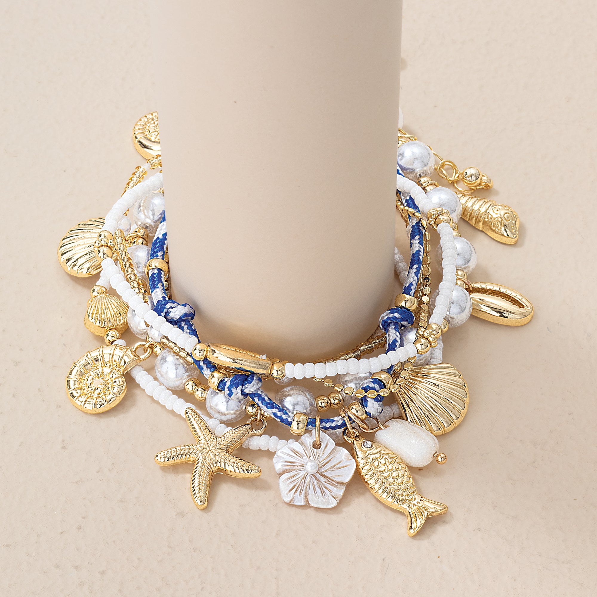 Sea Life Charm Bracelets, Set of 5