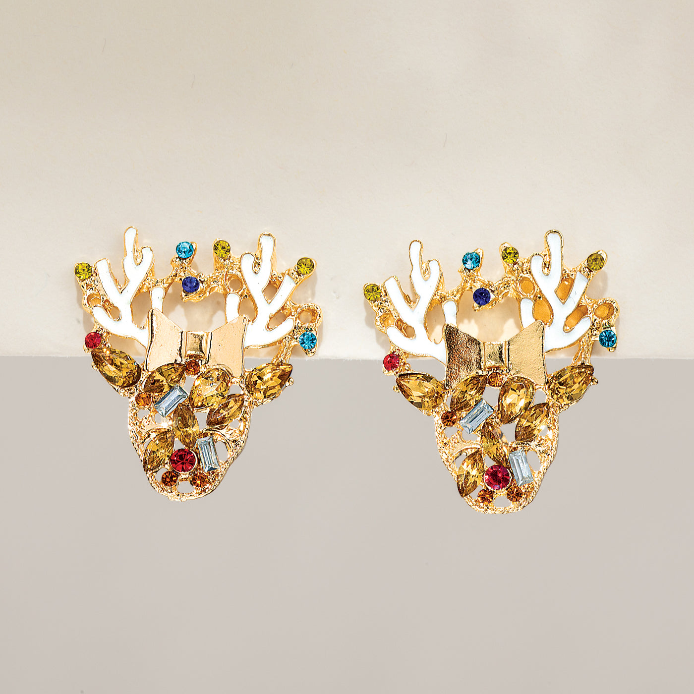 Crystal Reindeer Earrings