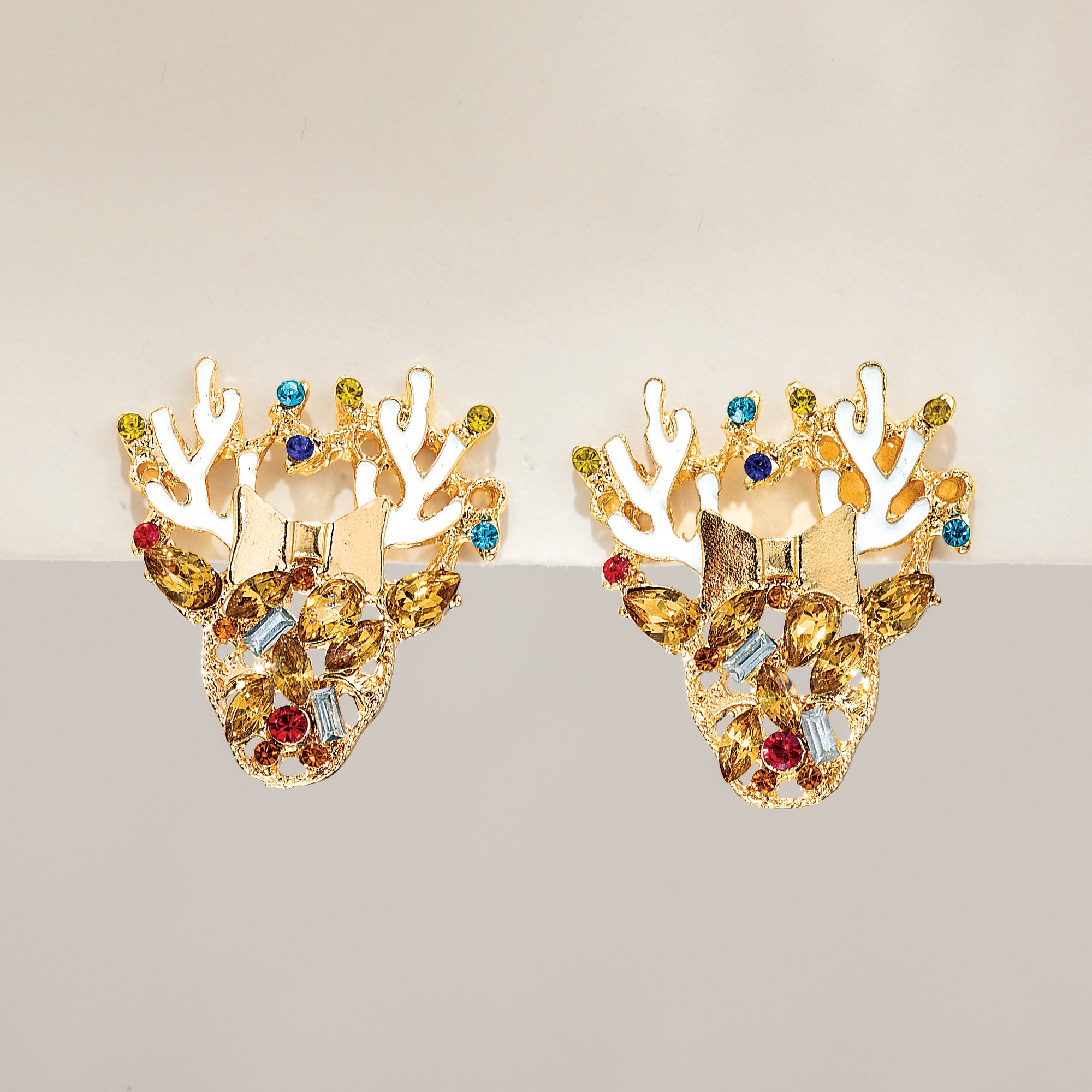 Crystal Reindeer Earrings