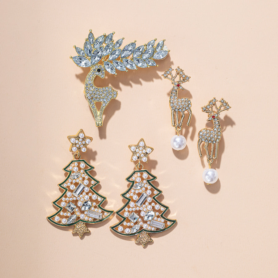 Glittering & Graceful Deer Brooch (Preorder)