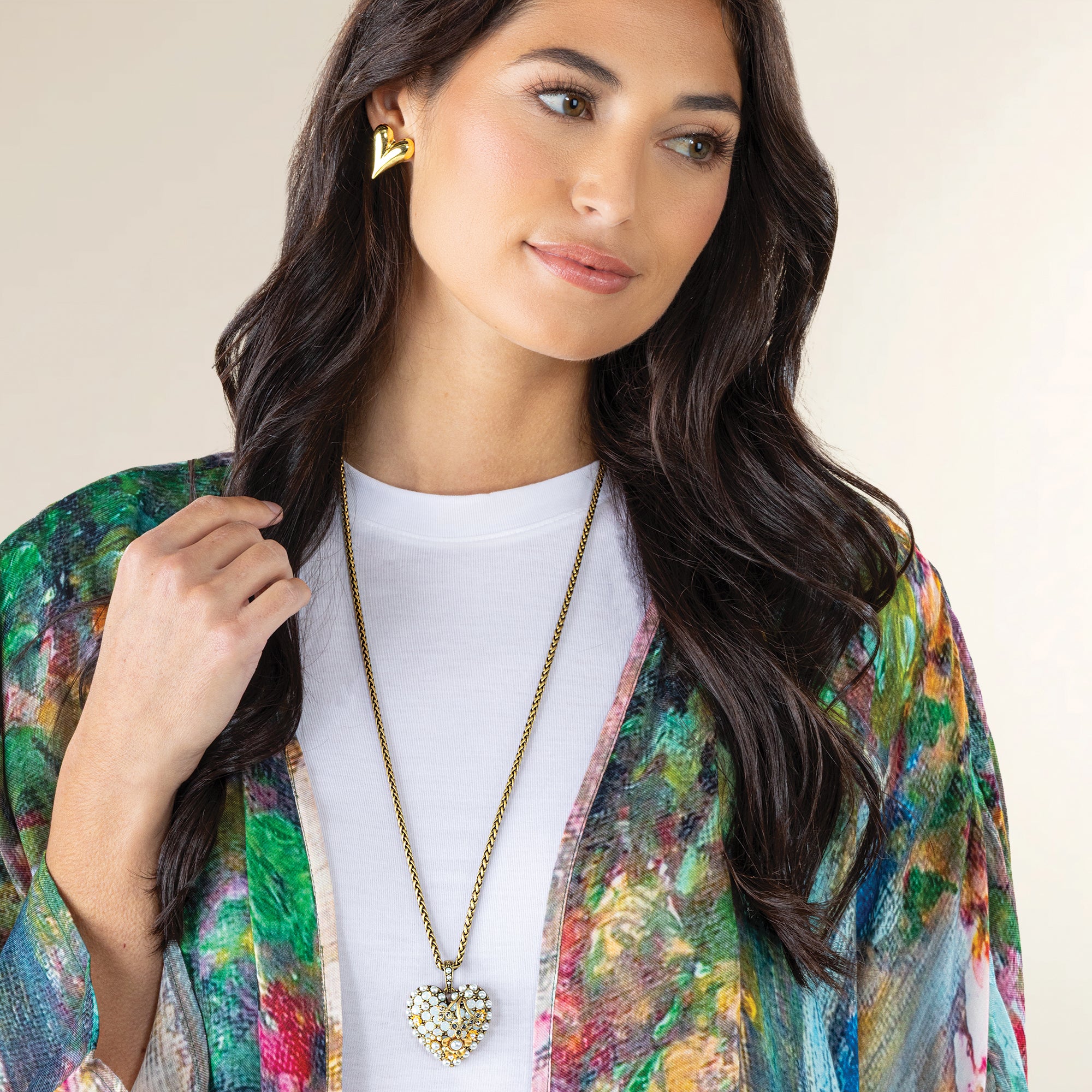 Modern & Matte Gold Heart Earrings