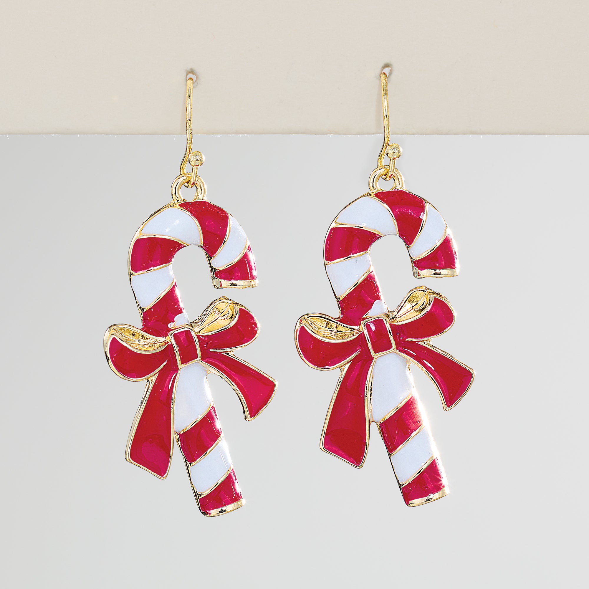 Candy Cane Holiday Earrings