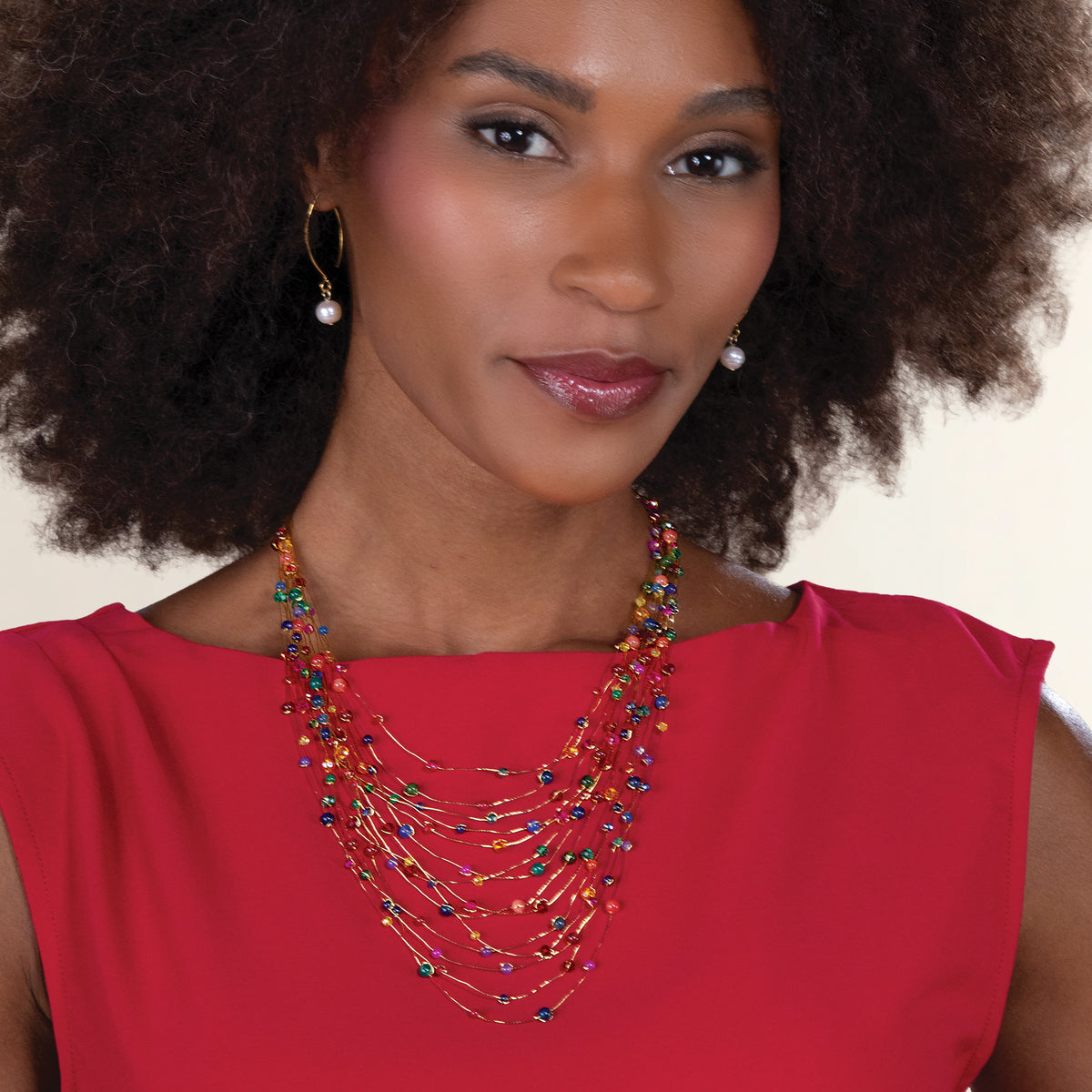 Bold Illusion Multistrand Necklace (Preorder)