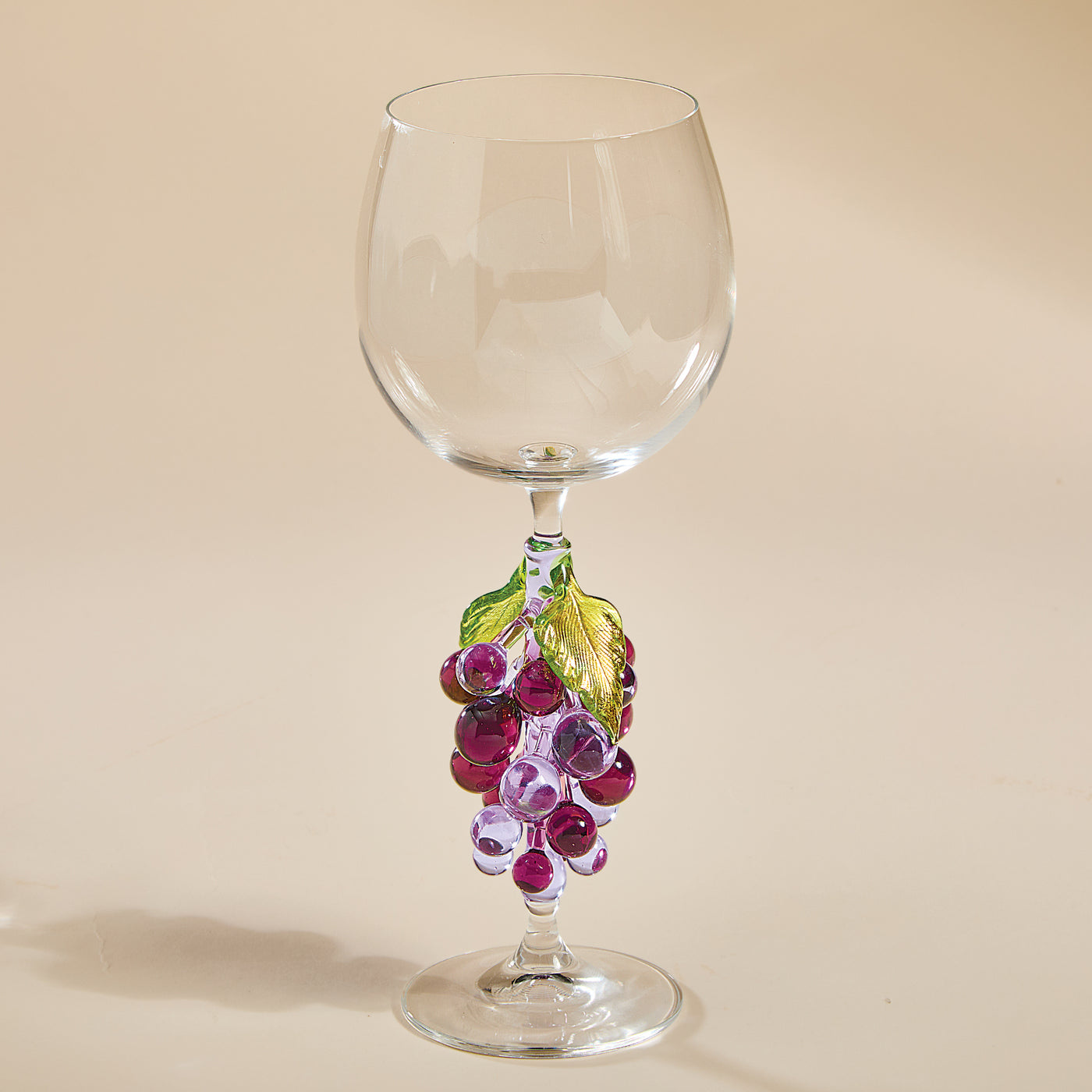 Murano Glass Grape Cluster Wine Glass (Preorder)