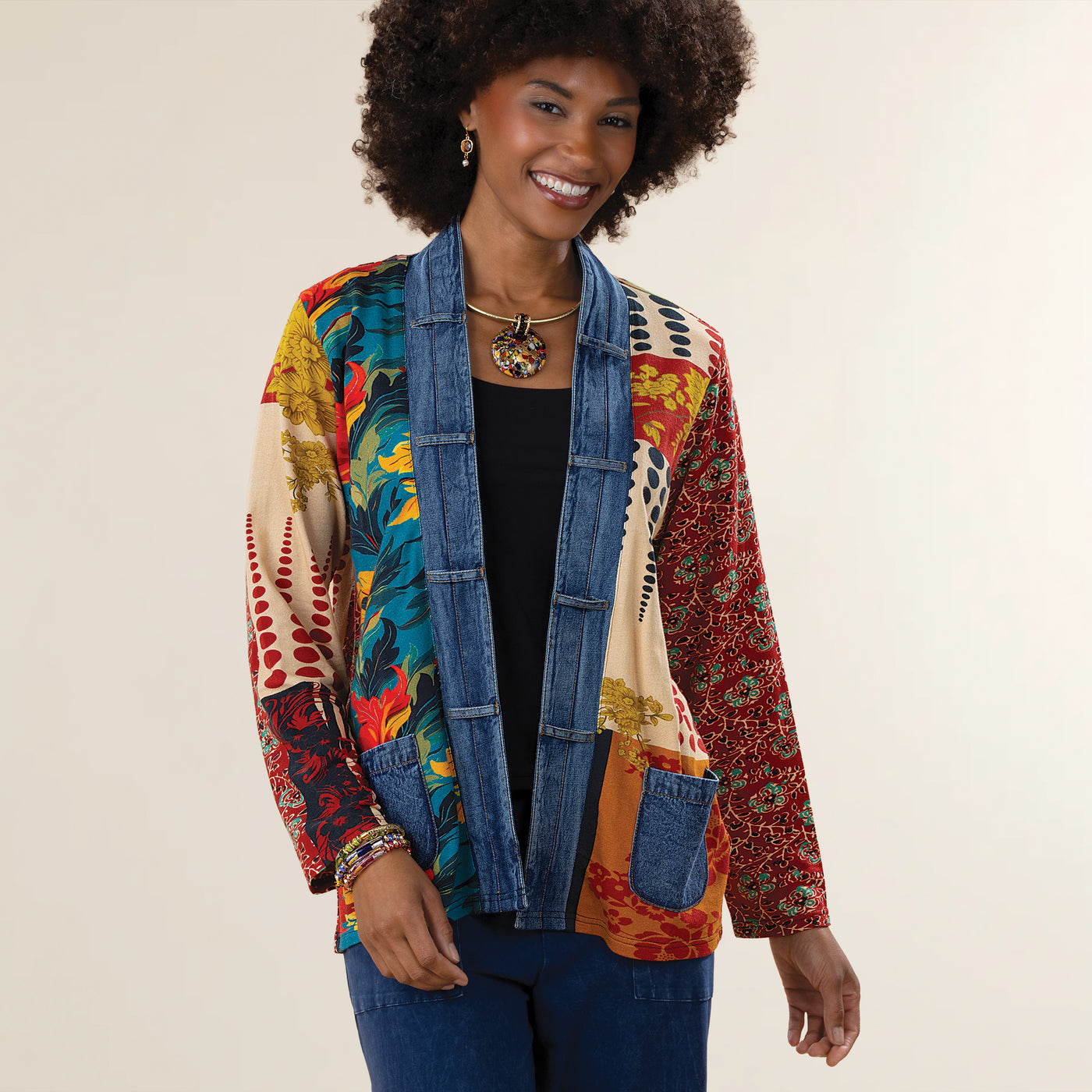 Boho Beauty Open-Front Jacket