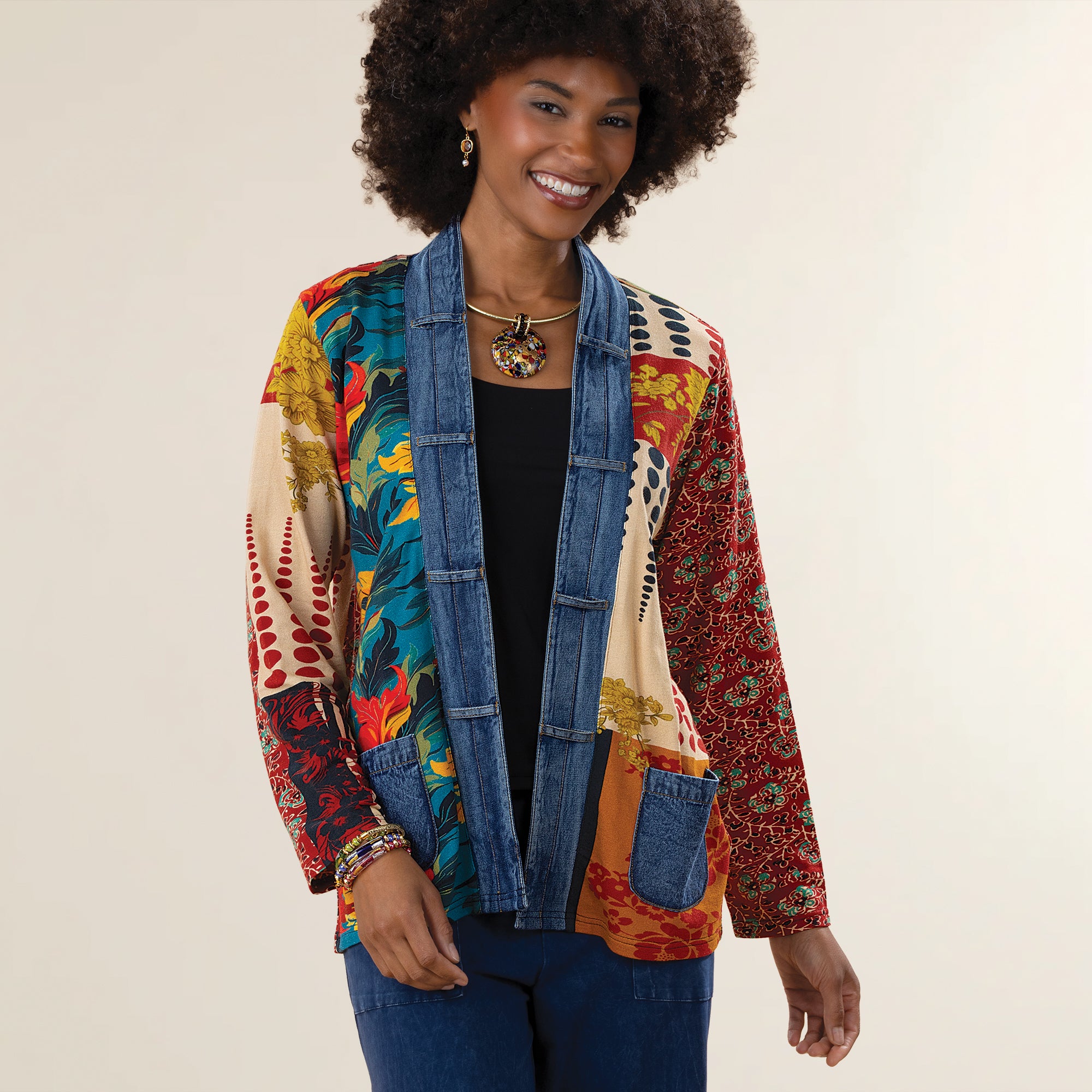 Boho Beauty Open-Front Jacket