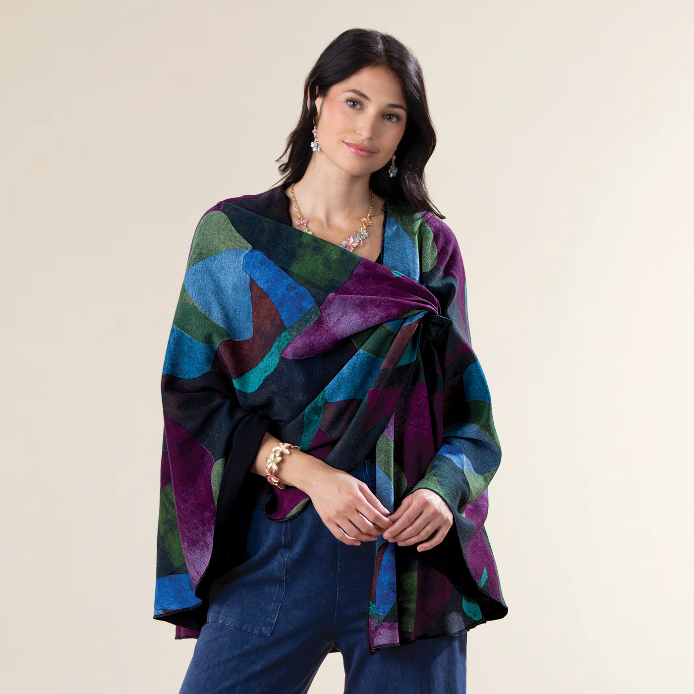 Plum Dreams Cotton Wrap