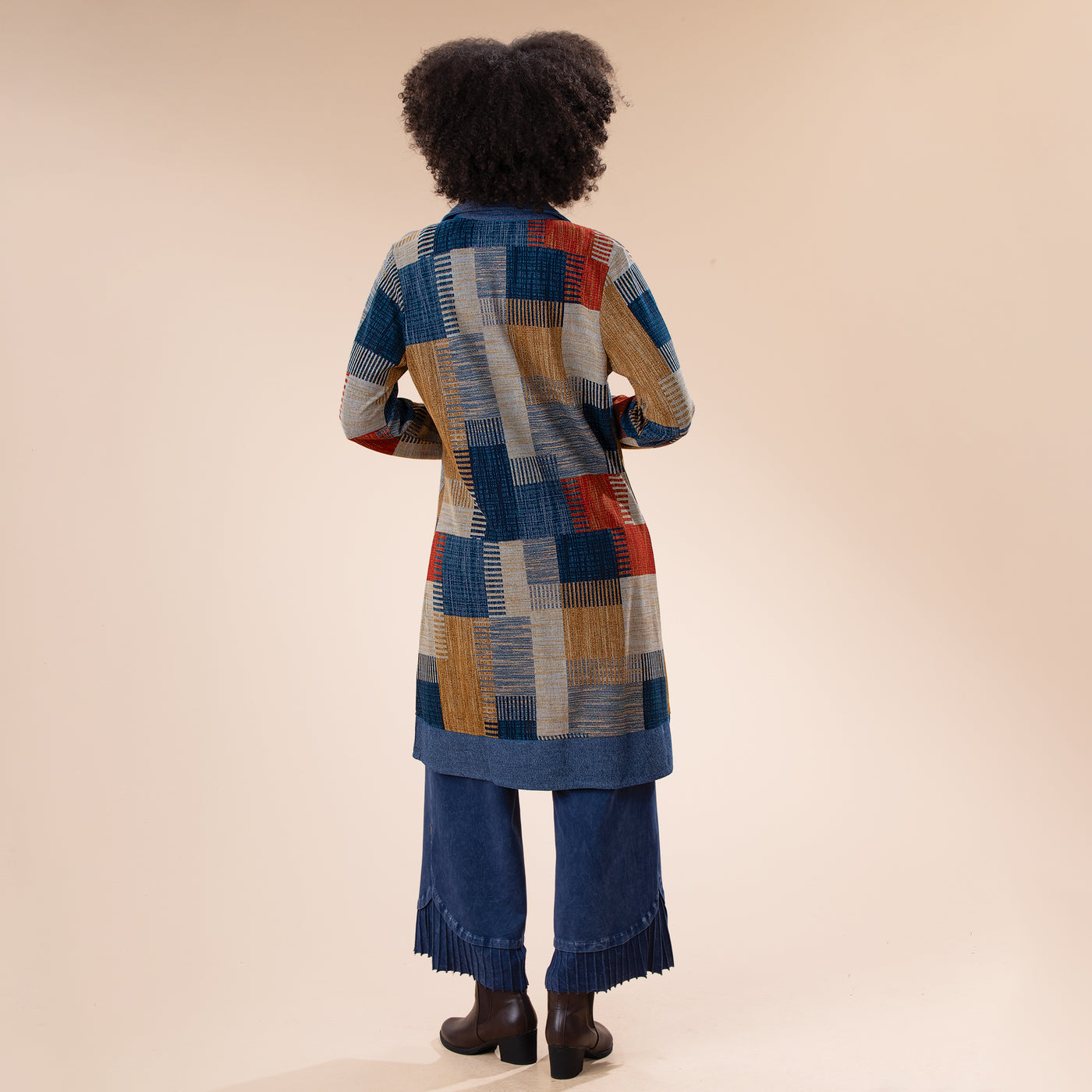 Denim Patchwork Duster Dress