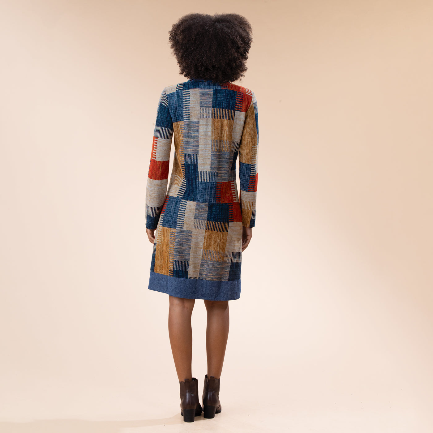 Denim Patchwork Duster Dress