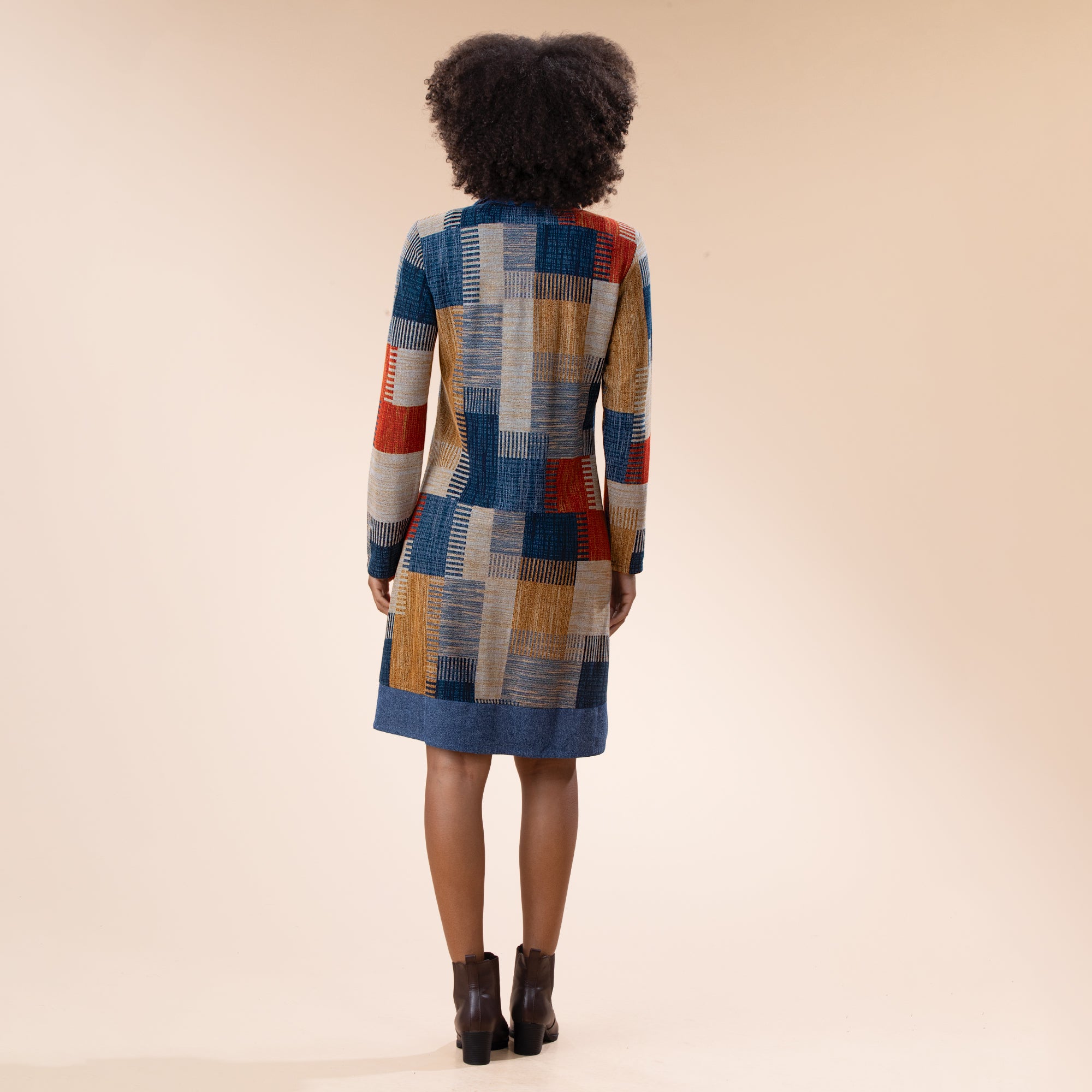 Denim Patchwork Duster Dress