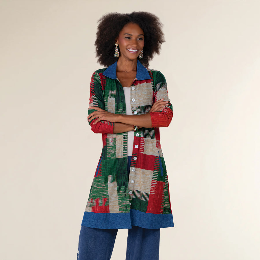 Patchwork Duster Dress