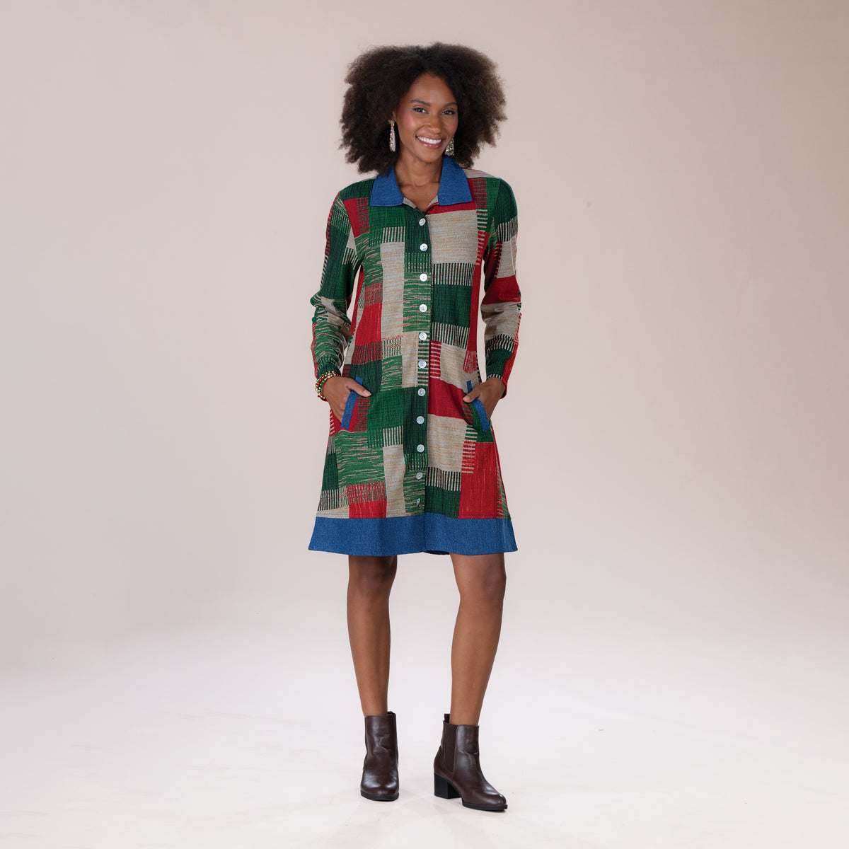 Patchwork Duster Dress