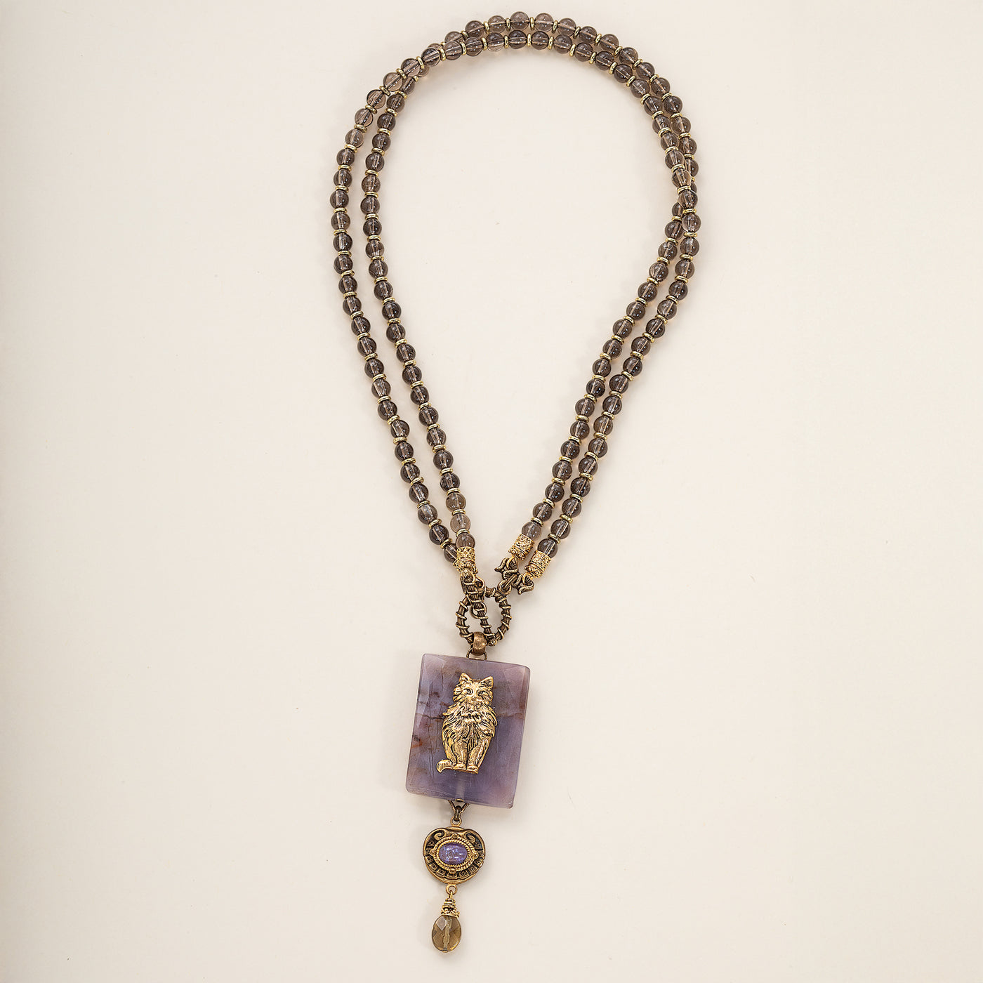 Vintage-Style Luxury in Lilac Necklace