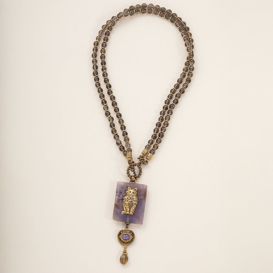 Vintage-Style Luxury in Lilac Necklace