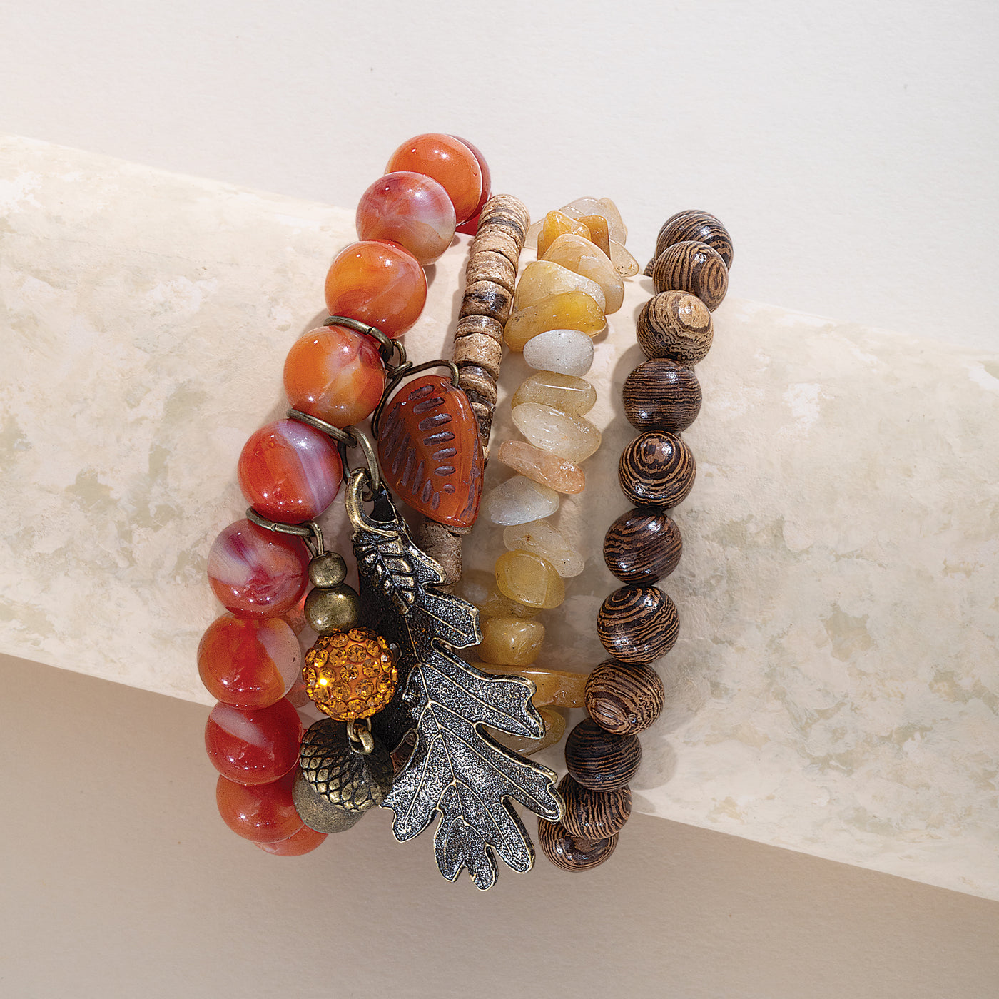 Charming Harvest Bracelets, Set of 4