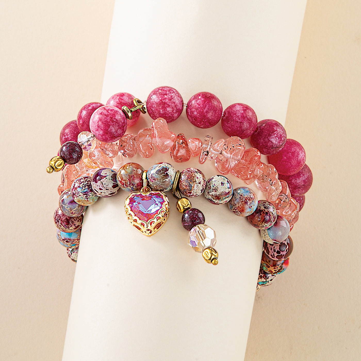 Colors of Love Gemstone Bracelets Set of 3 (Preorder)