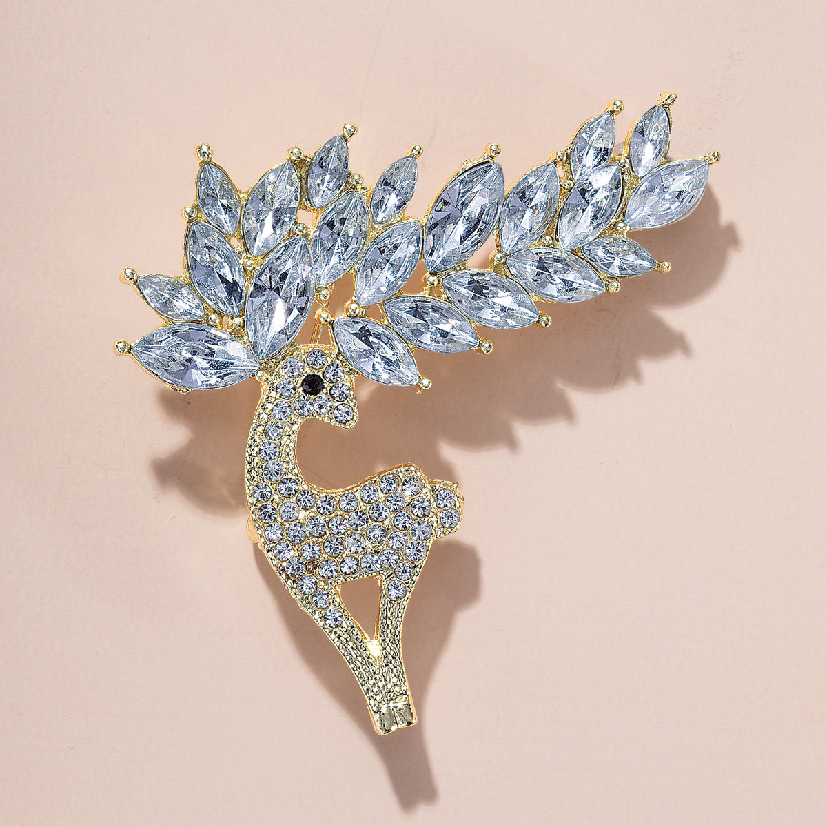 Glittering & Graceful Deer Brooch (Preorder)
