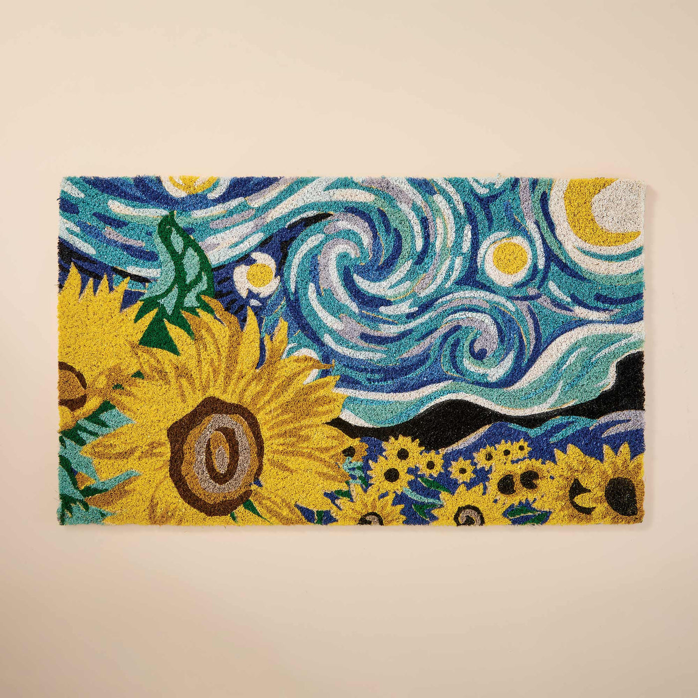 Sunflower & Swirls Decorative Doormat (Preorder)