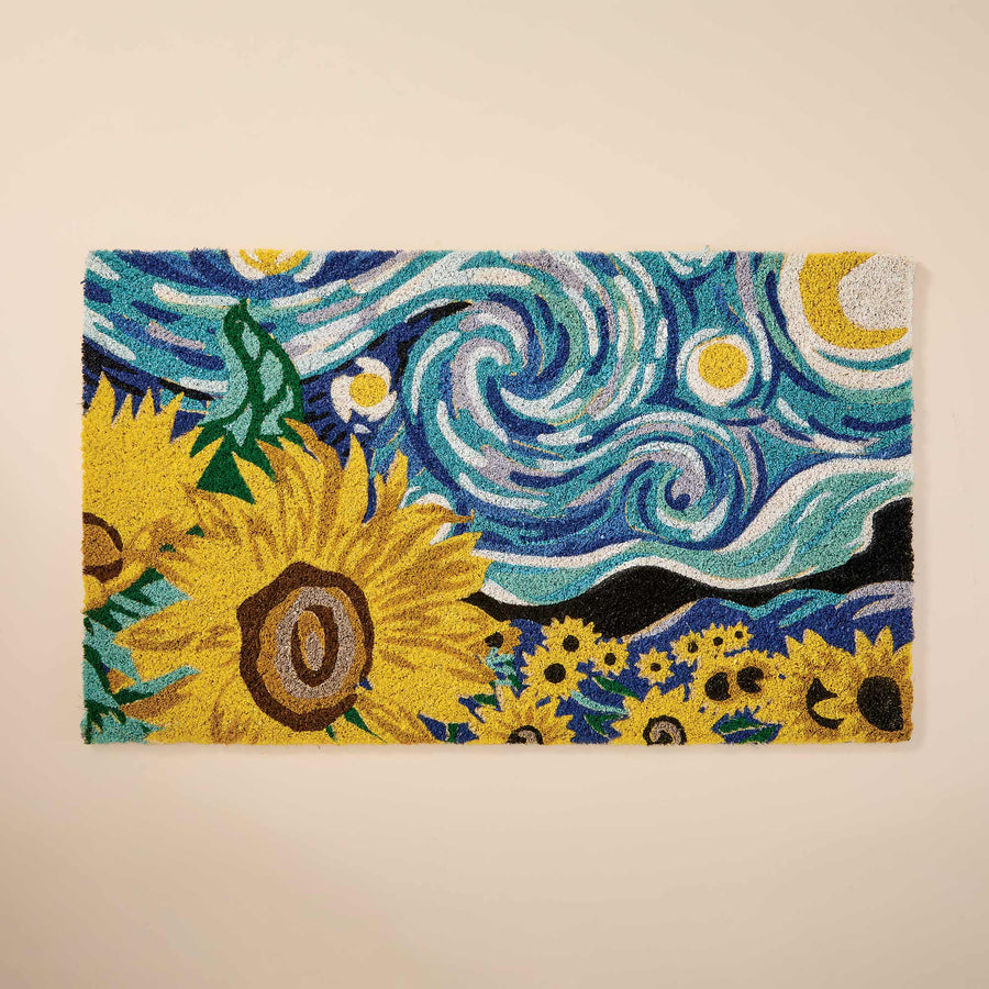 Sunflower & Swirls Decorative Doormat (Preorder)