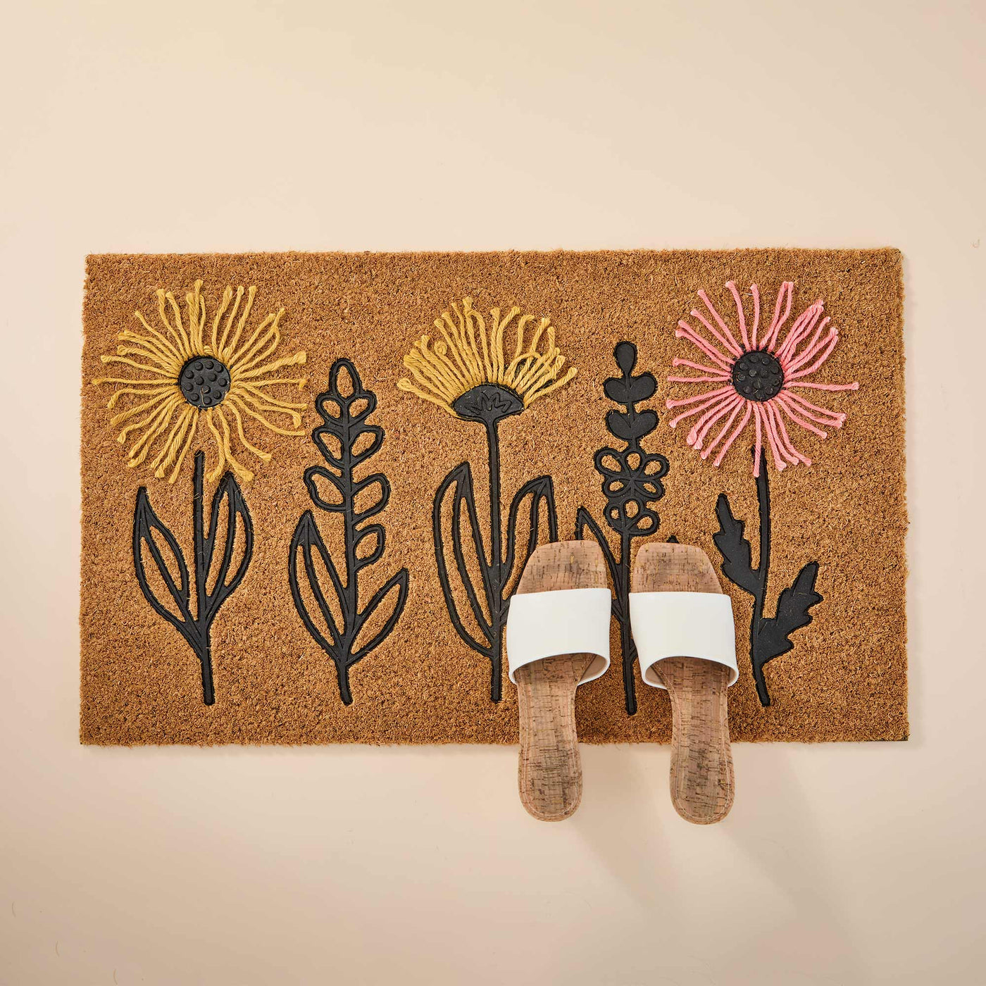 Floral Embossed Decorative Doormat (Preorder)