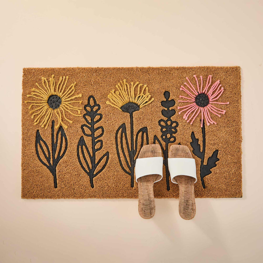 Floral Embossed Decorative Doormat (Preorder)