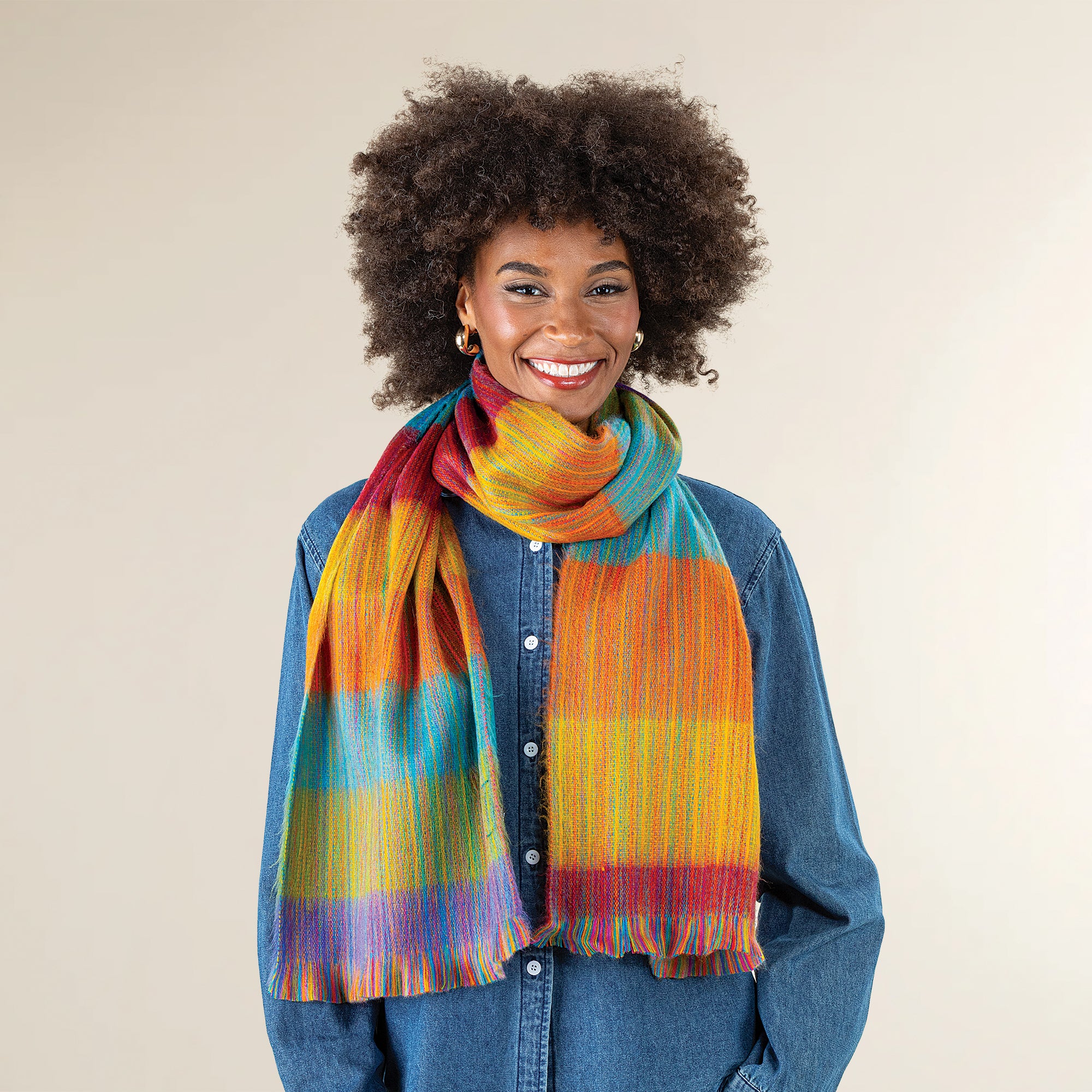 Vibrant Vibes Alpaca Scarf