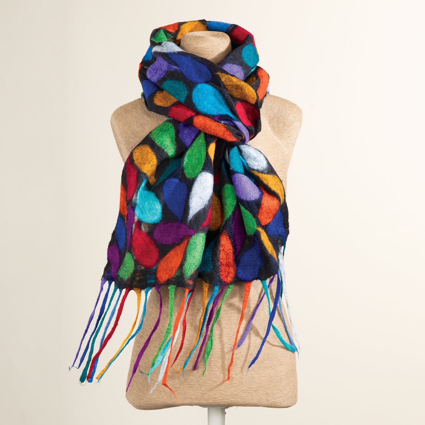 Colorful Dewdrops Wool Scarf