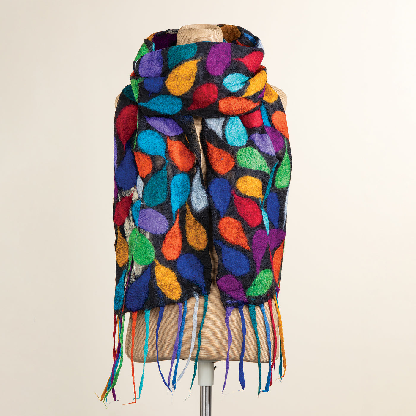 Colorful Dewdrops Wool Scarf