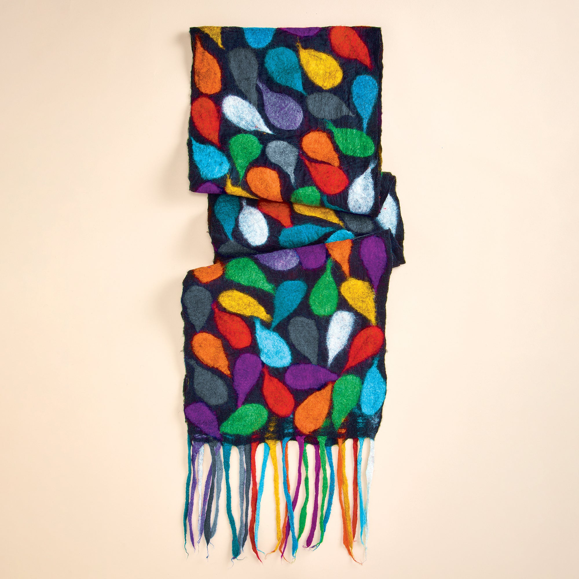 Colorful Dewdrops Wool Scarf