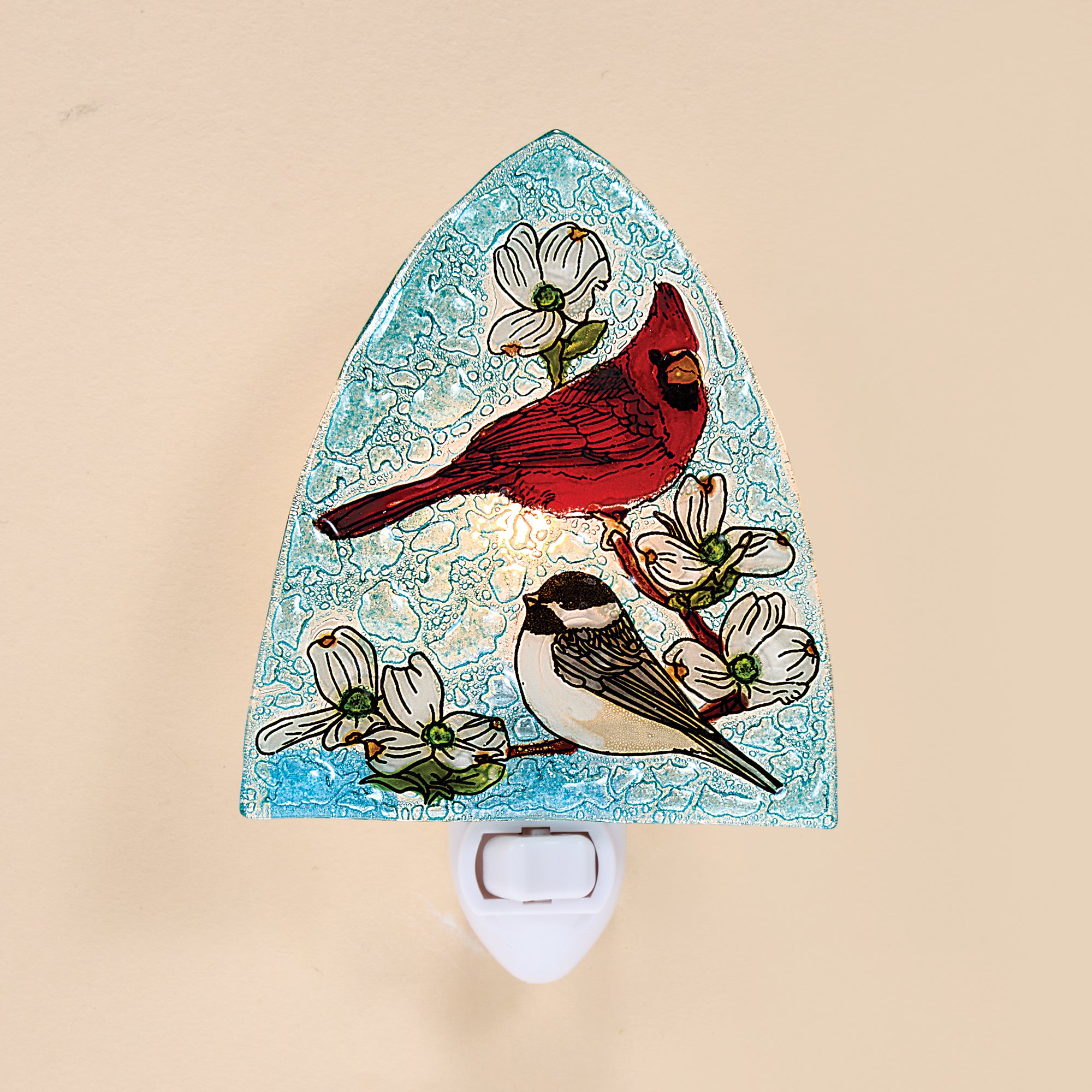 Cardinal & Chickadee Windowpane Nightlight (Preorder)