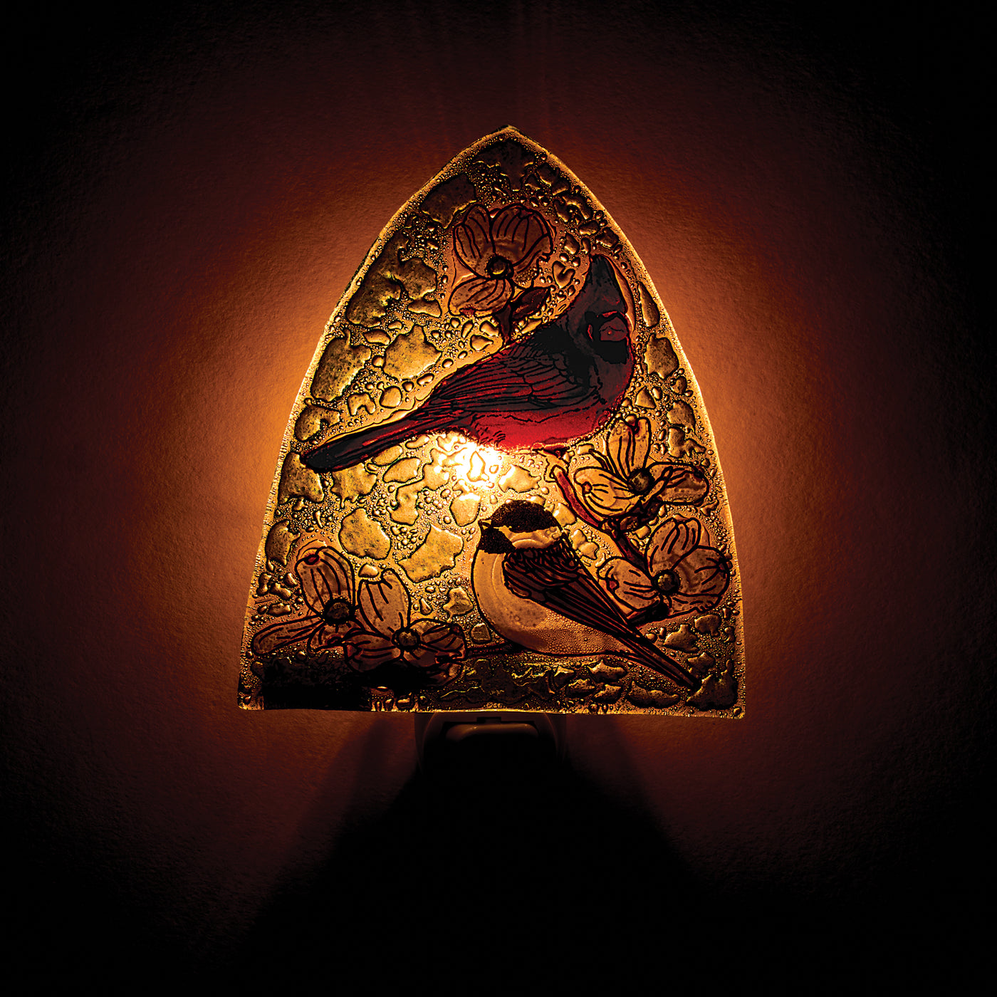 Cardinal & Chickadee Windowpane Nightlight (Preorder)