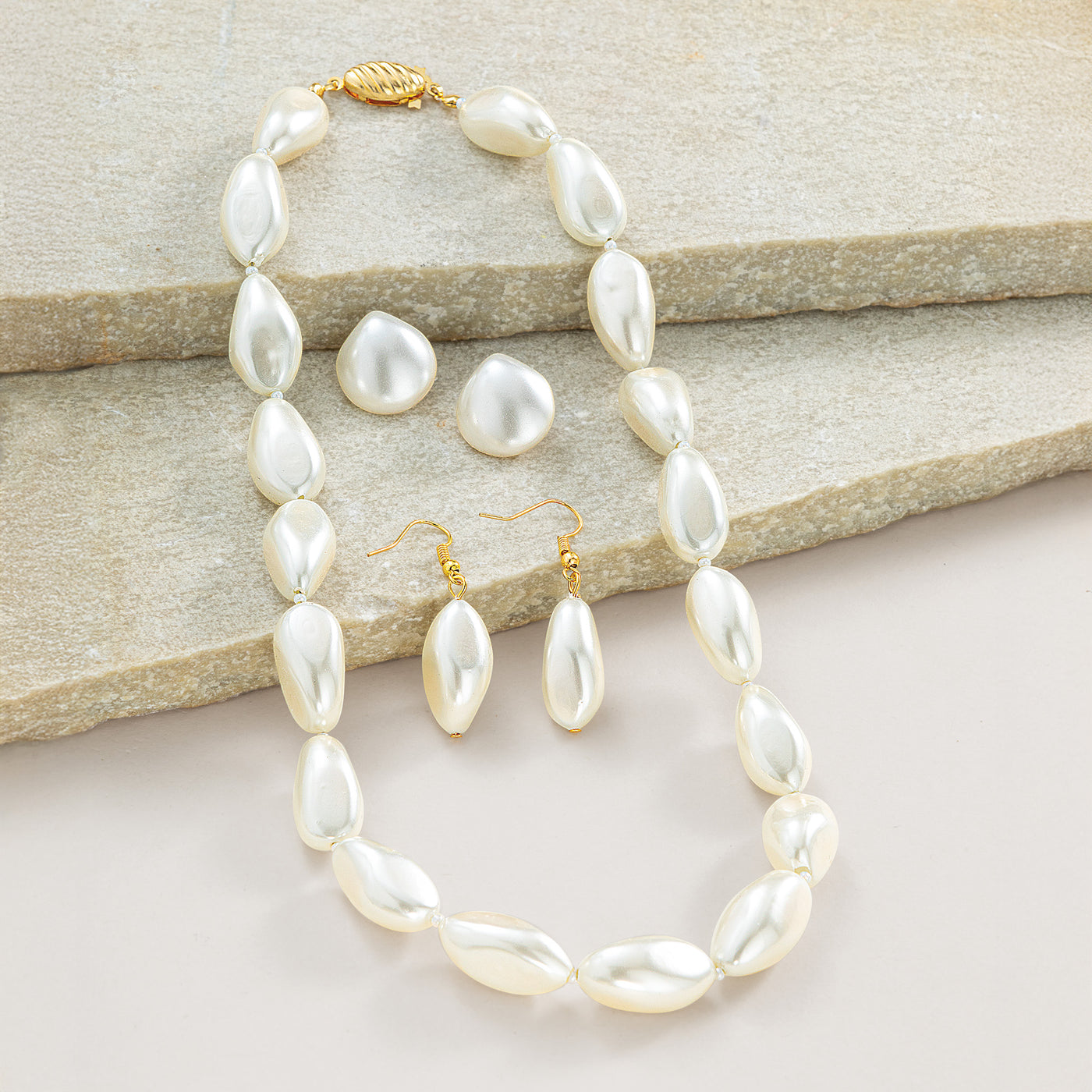 Murano Glass Vintage Pearl Clip-On Earrings