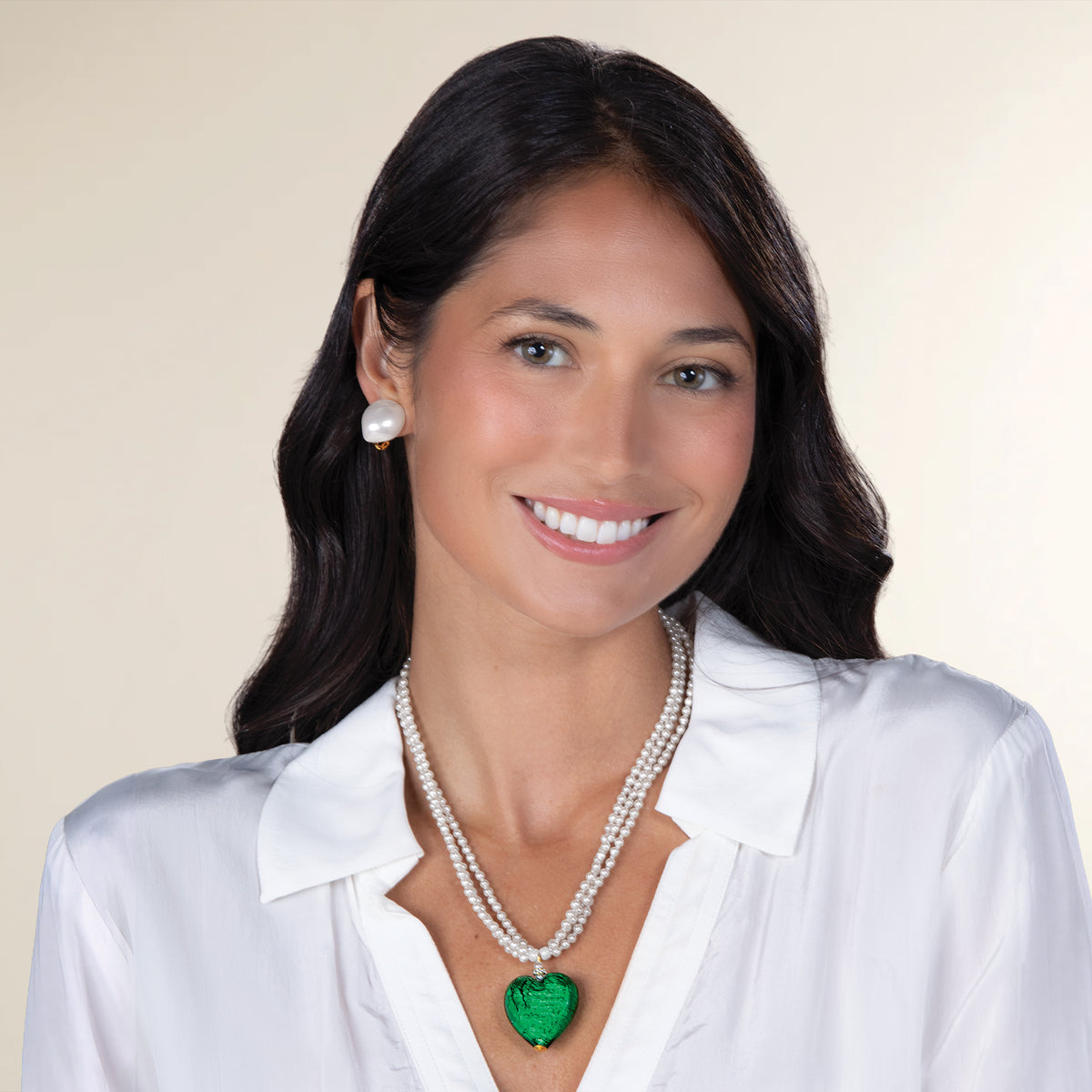 Murano Glass Venetian Heart Pendant Necklace (Preorder)