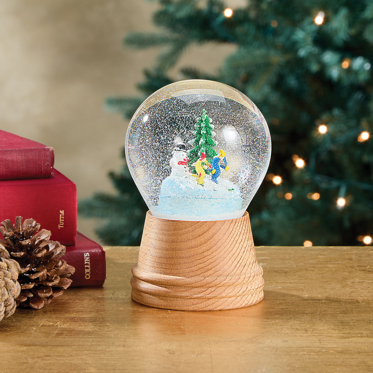 Christmas Skier Snow Globe