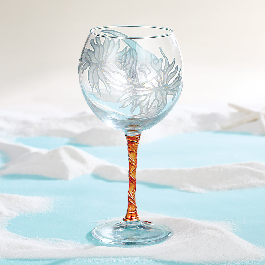 Hand-Gilded Angelfish Wine Glass (Preorder)