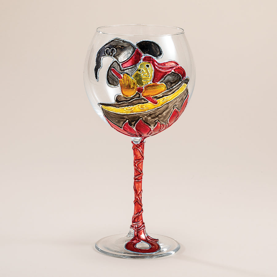 Hand-Gilded Magic Potion Witch Wine Glass