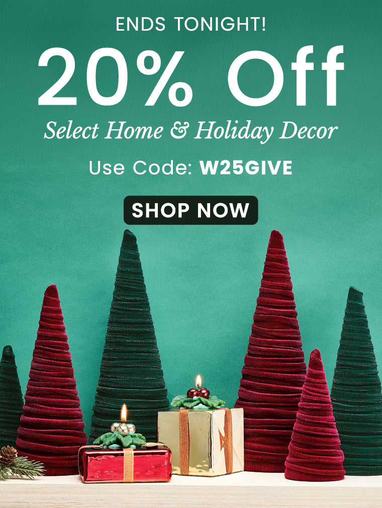 Ends Tonight! 20% Off Select Home & Holiday Decor | Use Code: W25GIVE