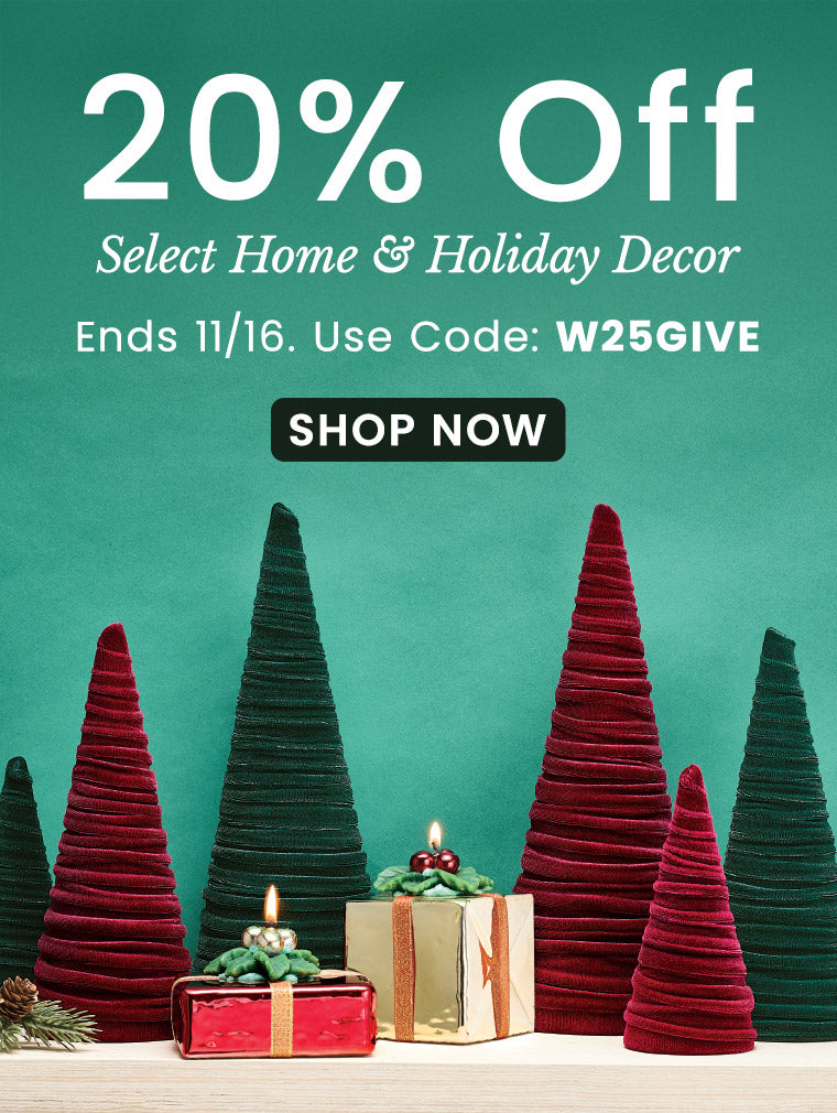 20% Off Select Home & Holiday Decor | Use Code: W25GIVE