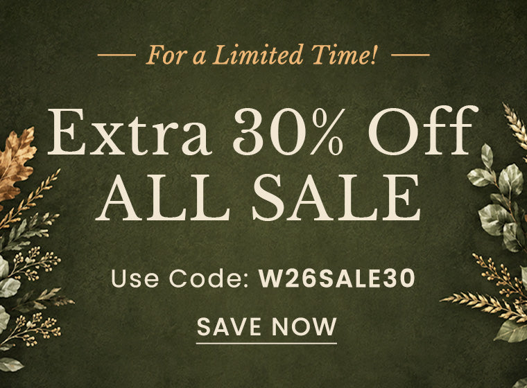 Extra 30% Off Sale Use Code: W26SALE30