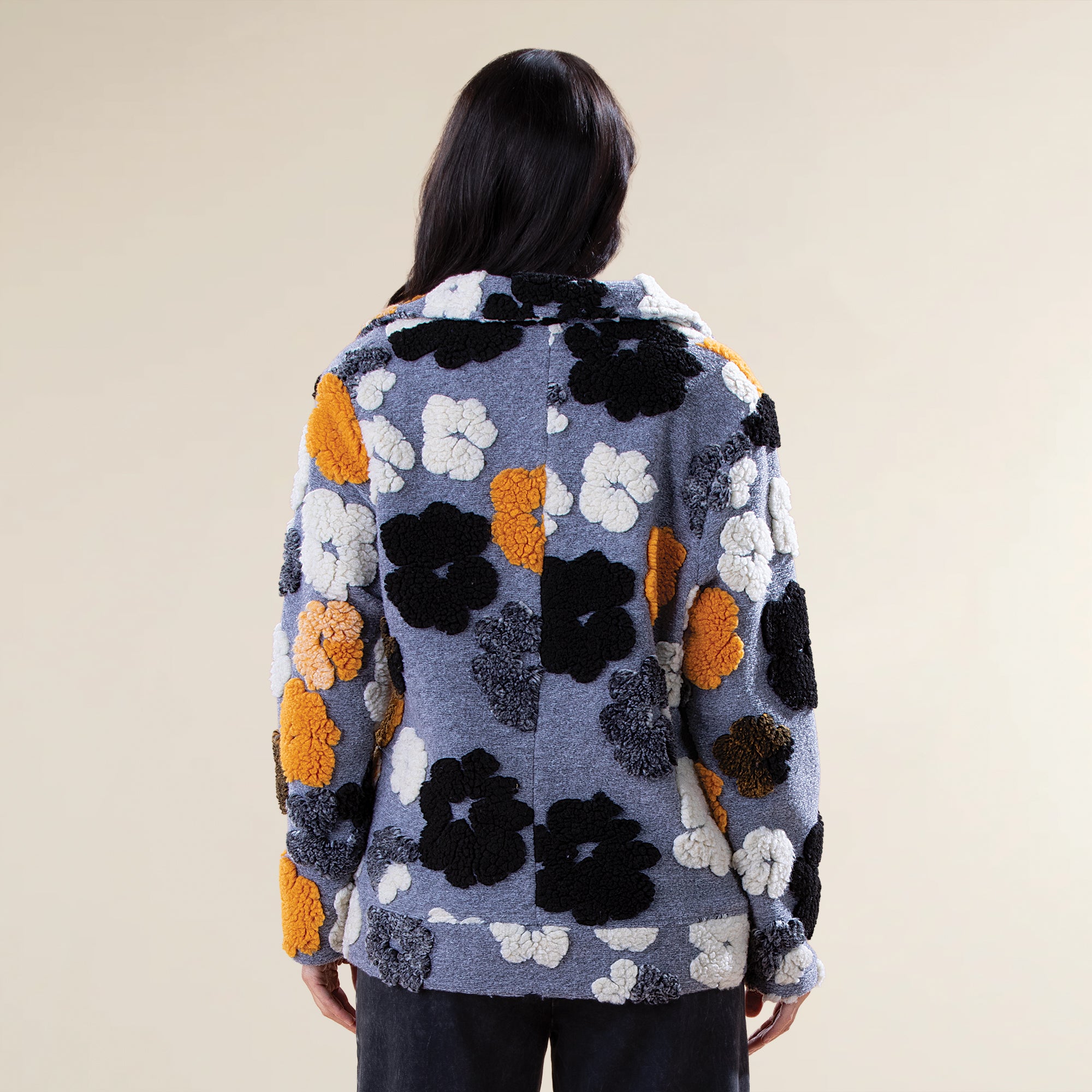 Fall Flowers Zip Front Jacket