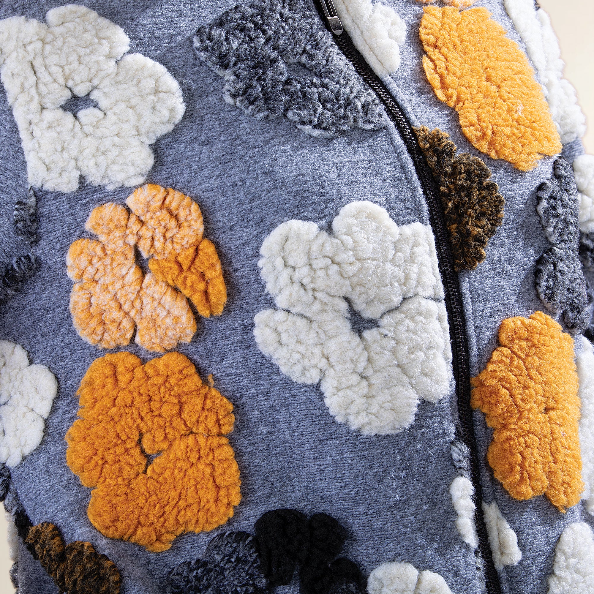 Fall Flowers Zip Front Jacket