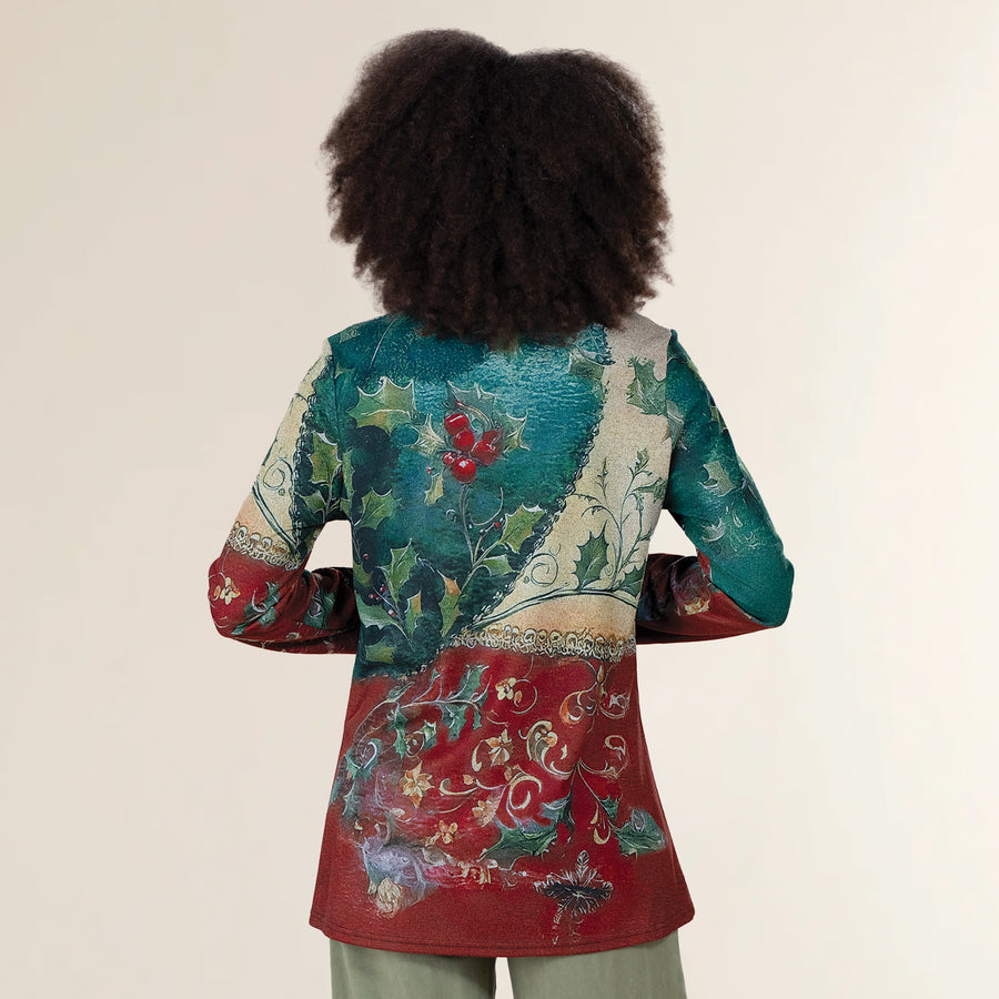 Vintage-Inspired Holly Berry Tunic