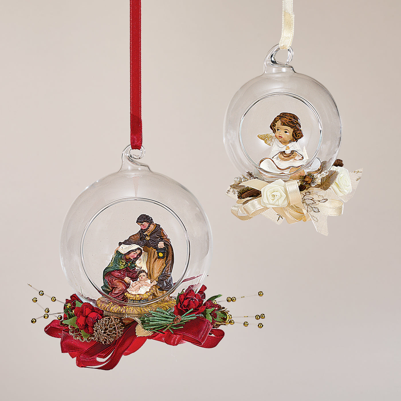 Glass Nativity Ornament