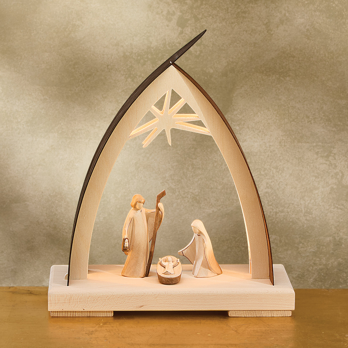 O Holy Night Lighted Wooden Arch
