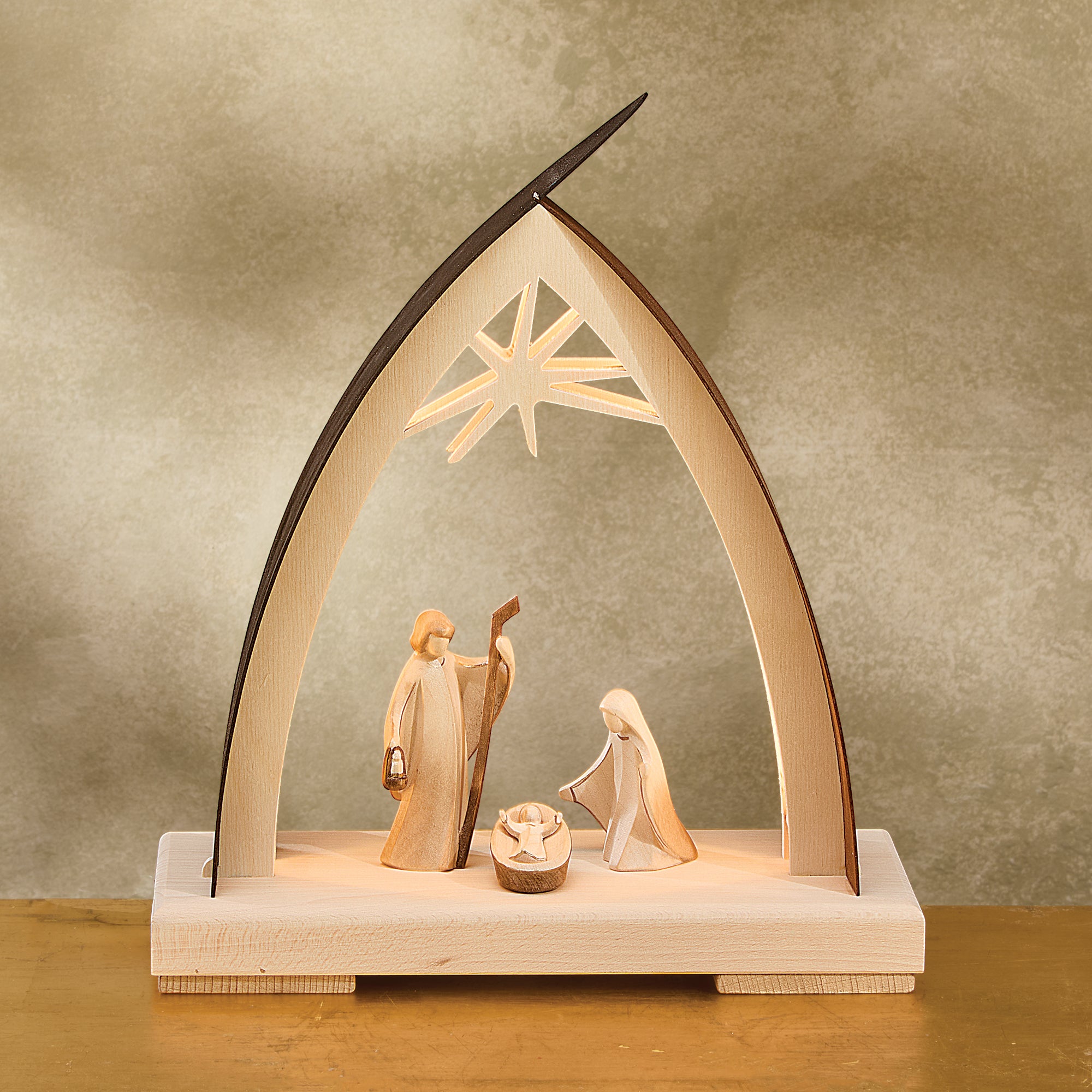 O Holy Night Lighted Wooden Arch