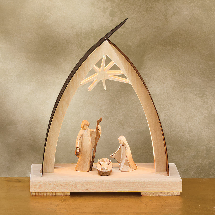 O Holy Night Lighted Wooden Arch