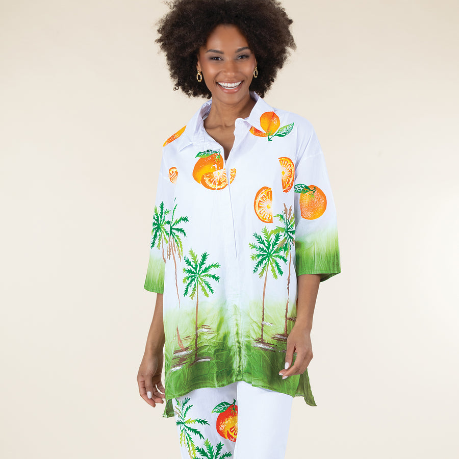Hand-Painted Party in the Palms Blouse